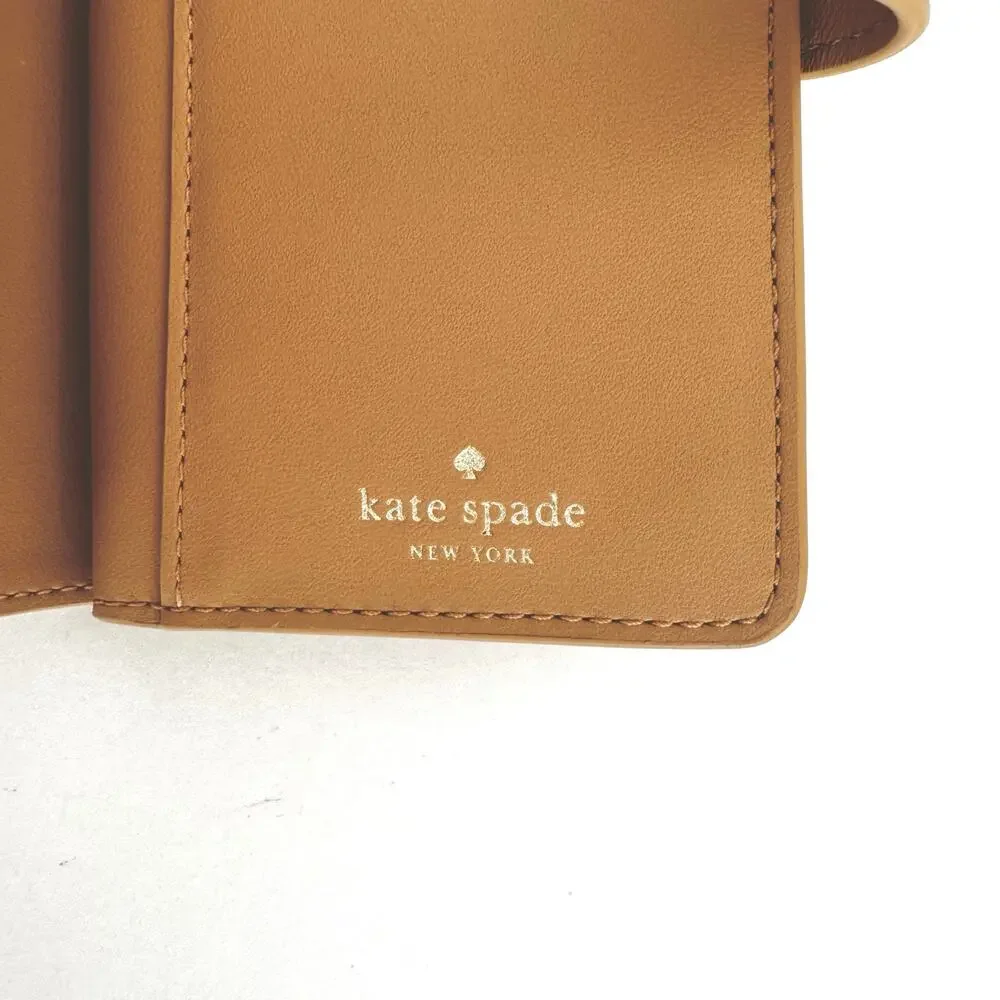 Kate Spade Carey Medium Quilted Folding Wallet with ID Window in Tiramisu Mousse